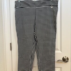 Rafaella Black and White Plaid Pants